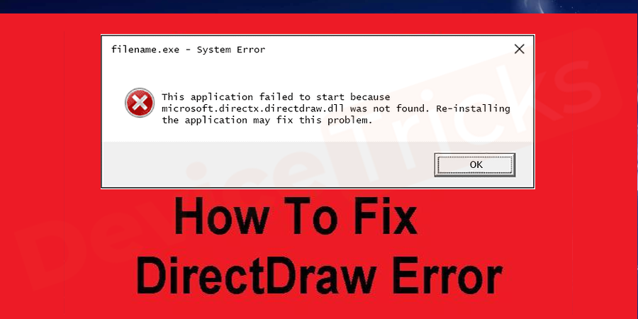 directdraw error dderr_unsupported