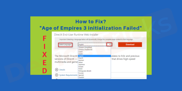 age of empires 3 initialization failed windows 10