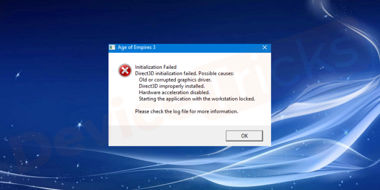 age of empires 3 failed to initialize