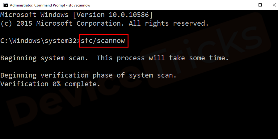 Type sfc /scannow and hit Enter. It will scan for nlasvc.dll issues and fix the issues automatically.