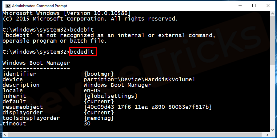 command prompt windows 10 boot repair