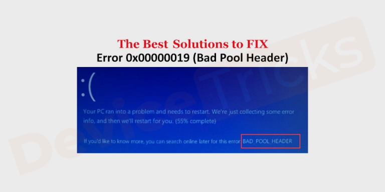 0x00000019 bad pool header windows 7 как исправить